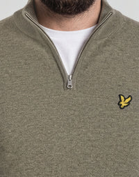 Maglione zip uomo lana Khaki Smoke foto 4
