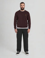 Maglione girocollo uomo lana Beetroot Marl foto 2