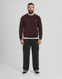 Maglione girocollo uomo lana Beetroot Marl foto 2