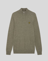 Maglione zip uomo lana Khaki Smoke foto 5