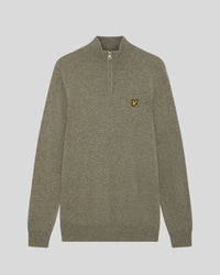 Maglione zip uomo lana Khaki Smoke foto 5