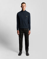 Maglione zip uomo lana Dark Navy foto 2
