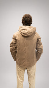 Parka con cappuccio beige da uomo Seinse