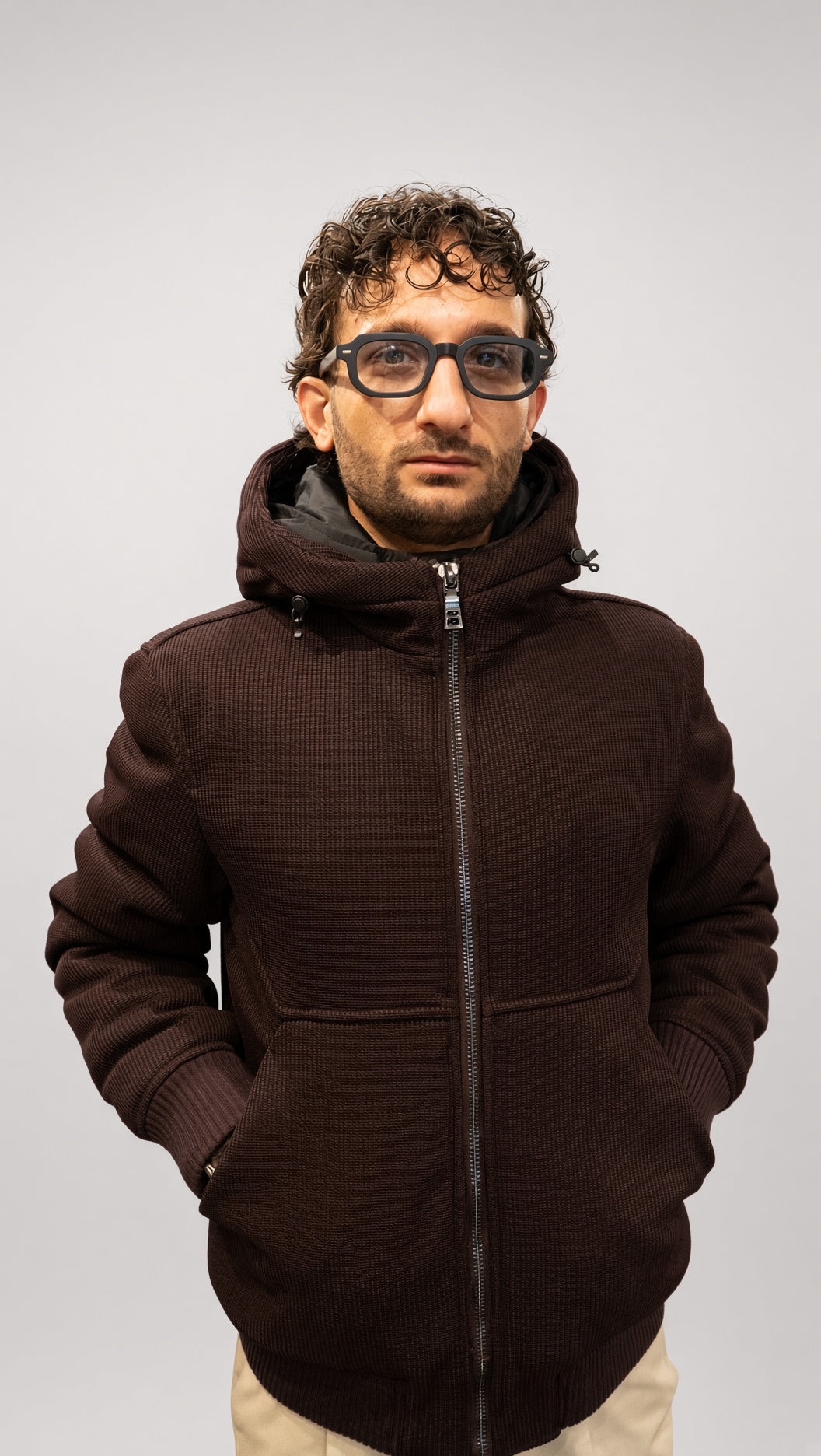 Giubbotto burgundy da uomo Seinse con fodera staccabile